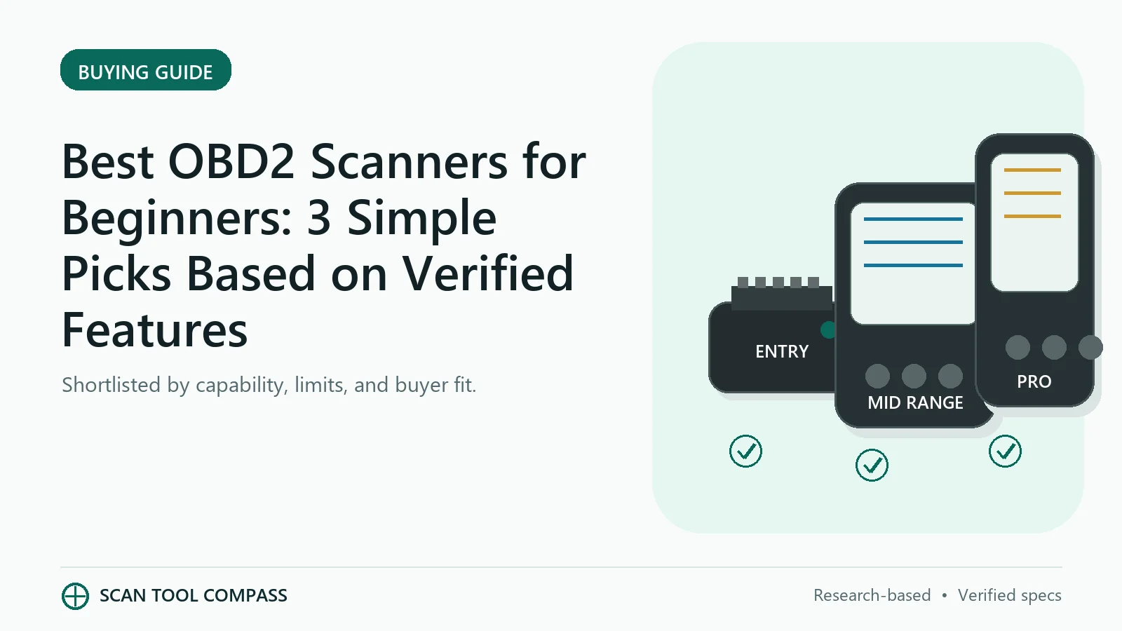 Best OBD2 Scanners for Beginners: 3 Simple Picks Based on Verified Features