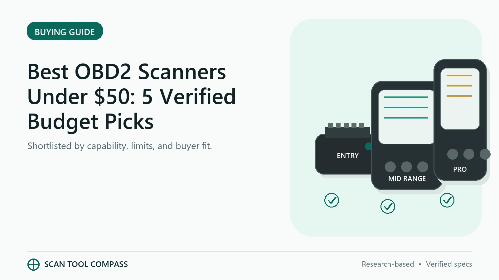 Best OBD2 Scanners Under $50: 5 Verified Budget Picks Best OBD2 Scanners Under $50: 5 Verified Budget Picks - Scan Tool Compass