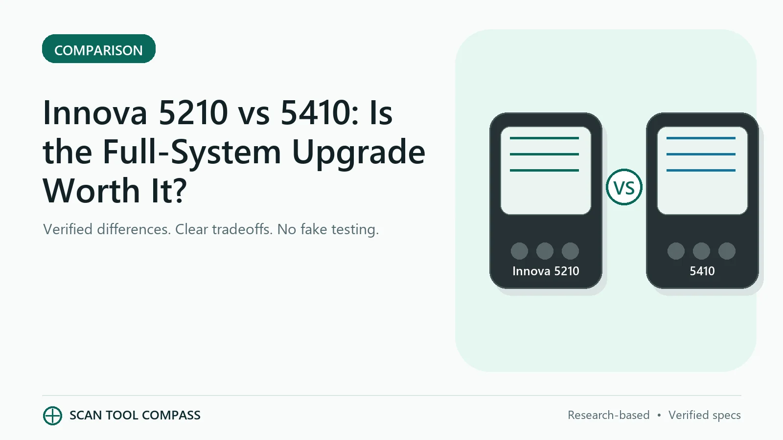 Innova 5210 vs 5410: Is the Full-System Upgrade Worth It? Innova 5210 vs 5410: Is the Full-System Upgrade Worth It? - Scan Tool Compass