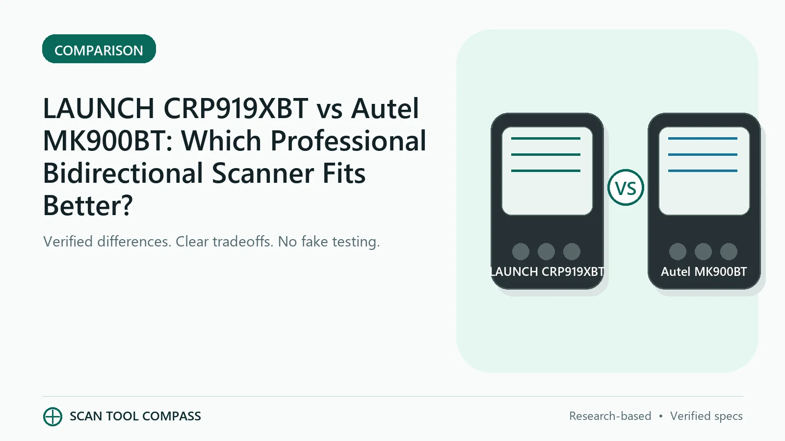 LAUNCH CRP919XBT vs Autel MK900BT: Which Professional Bidirectional Scanner Fits Better? - Scan Tool Compass