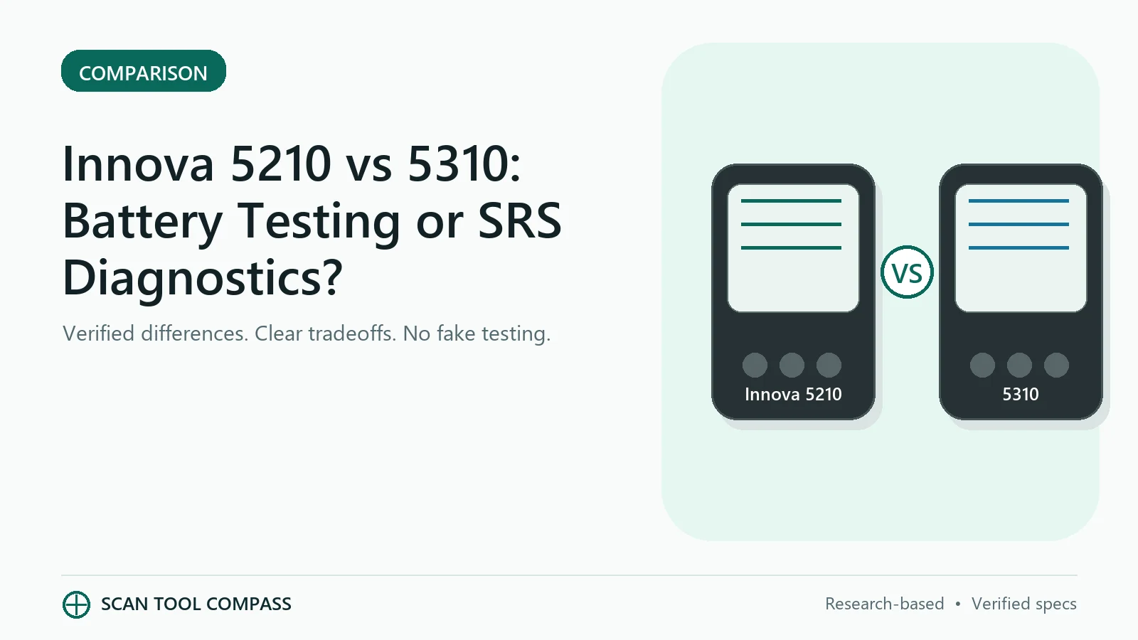 Innova 5210 vs 5310: Battery Testing or SRS Diagnostics?