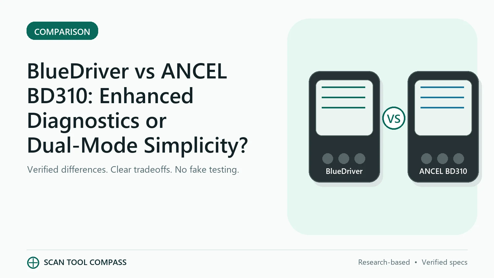 BlueDriver vs ANCEL BD310: Enhanced Diagnostics or Dual-Mode Simplicity? BlueDriver vs ANCEL BD310: Enhanced Diagnostics or Dual-Mode Simplicity? - Scan Tool Compass