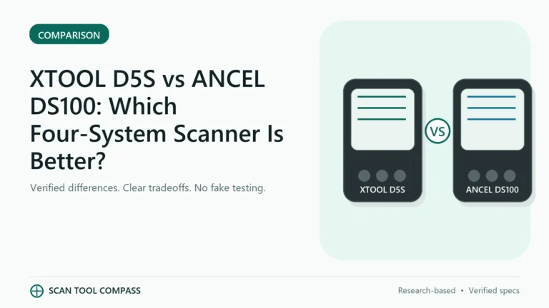 XTOOL D5S vs ANCEL DS100: Which Four-System Scanner Is Better?