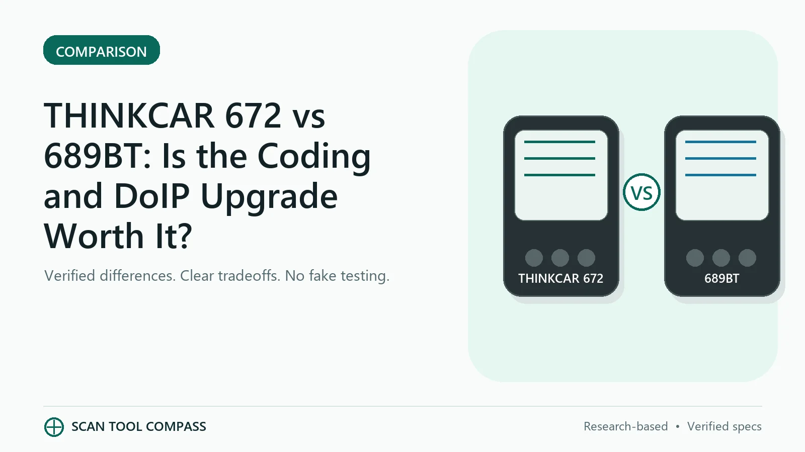 THINKCAR 672 vs 689BT: Is the Coding and DoIP Upgrade Worth It? - Scan Tool Compass