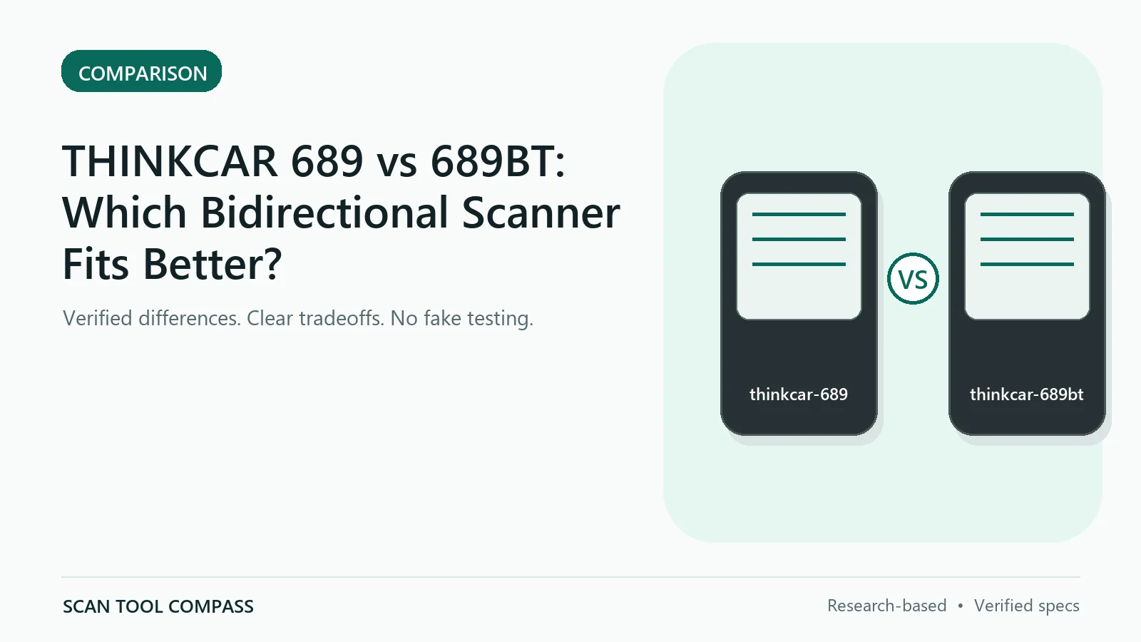 THINKCAR 689 vs 689BT: Which Bidirectional Scanner Fits Better? - Scan Tool Compass