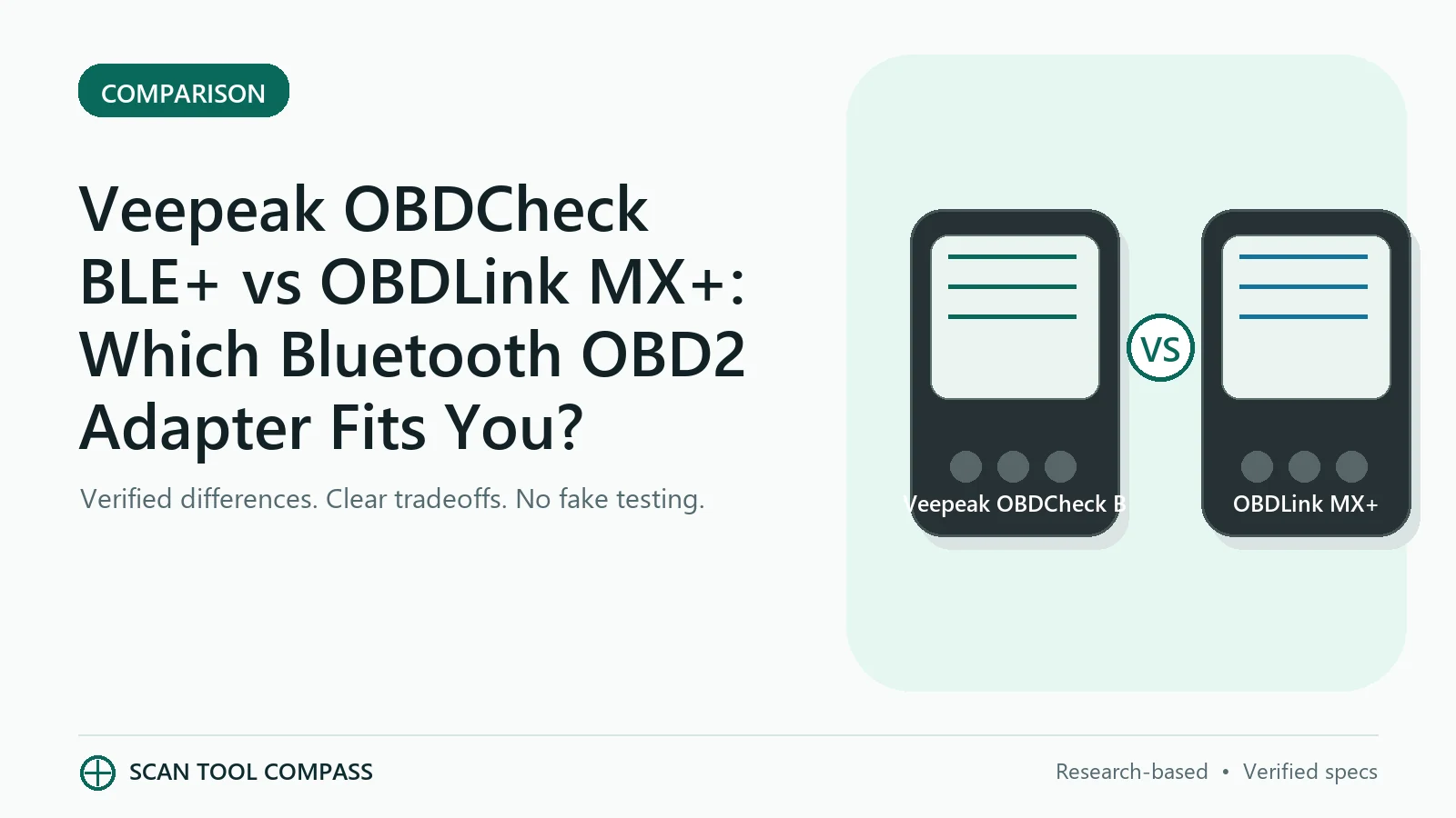 Veepeak OBDCheck BLE+ vs OBDLink MX+: Which Bluetooth OBD2 Adapter Fits You? - Scan Tool Compass