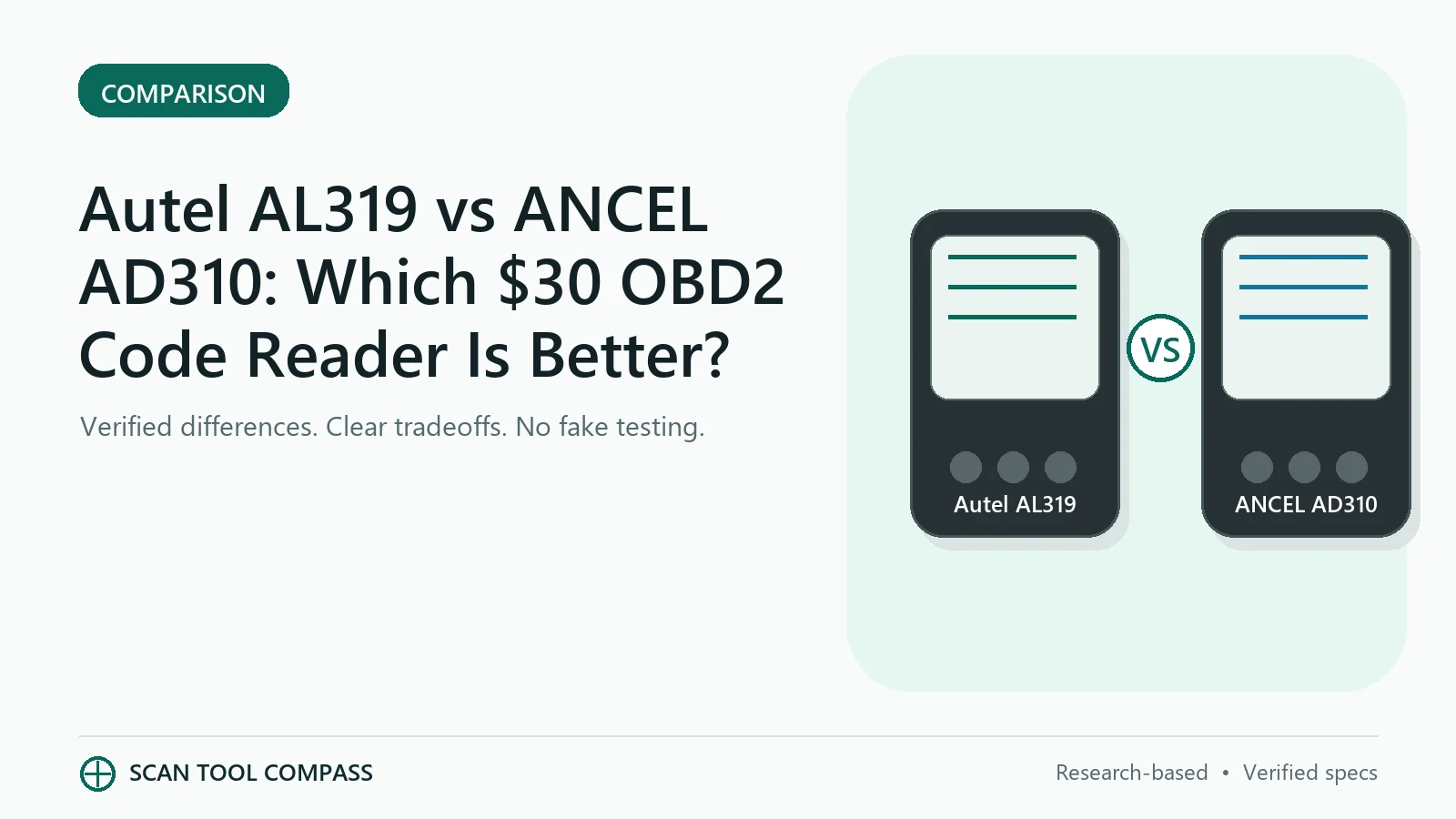 Autel AL319 vs ANCEL AD310: Which $30 OBD2 Code Reader Is Better? Autel AL319 vs ANCEL AD310: Which $30 OBD2 Code Reader Is Better? - Scan Tool Compass