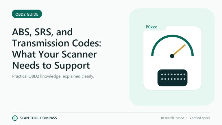 ABS, SRS, and Transmission Codes: What Your Scanner Needs to Support